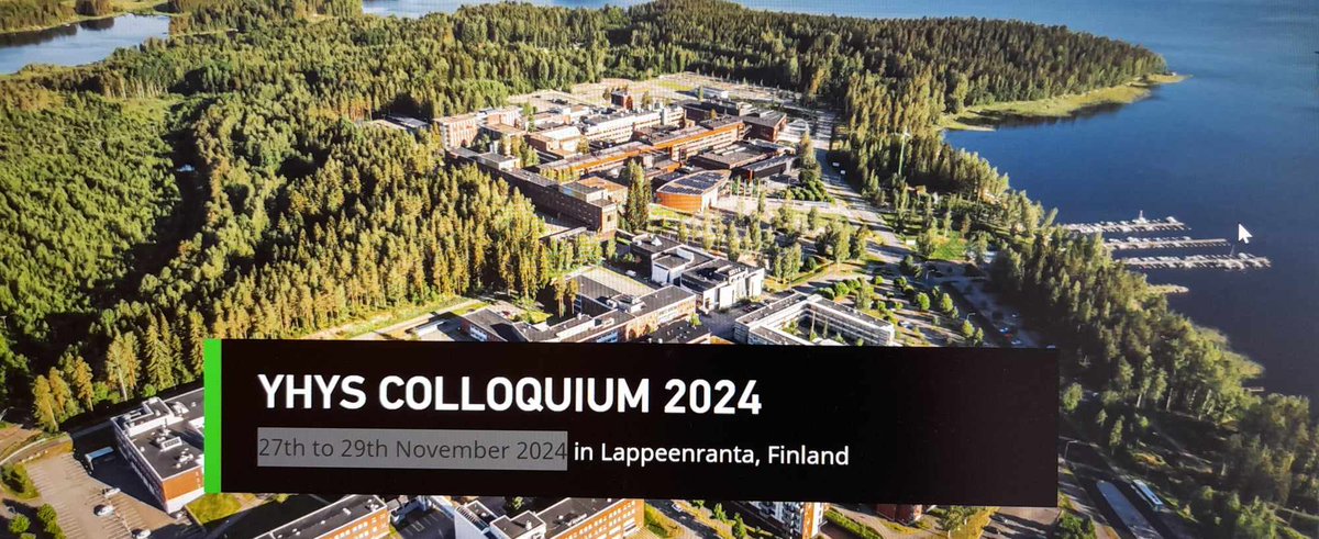 YHYS Fall #Colloquium2024 will be held 
at @UniLUT , Lappeenranta (Finland)
on 27th to 29th November 2024

This year we are celebrating the 30th Anniversary of the @yhys_ry!!!

The call for sessions and panels is now open,
Deadline of 1st June!
lut.fi/en/yhys
