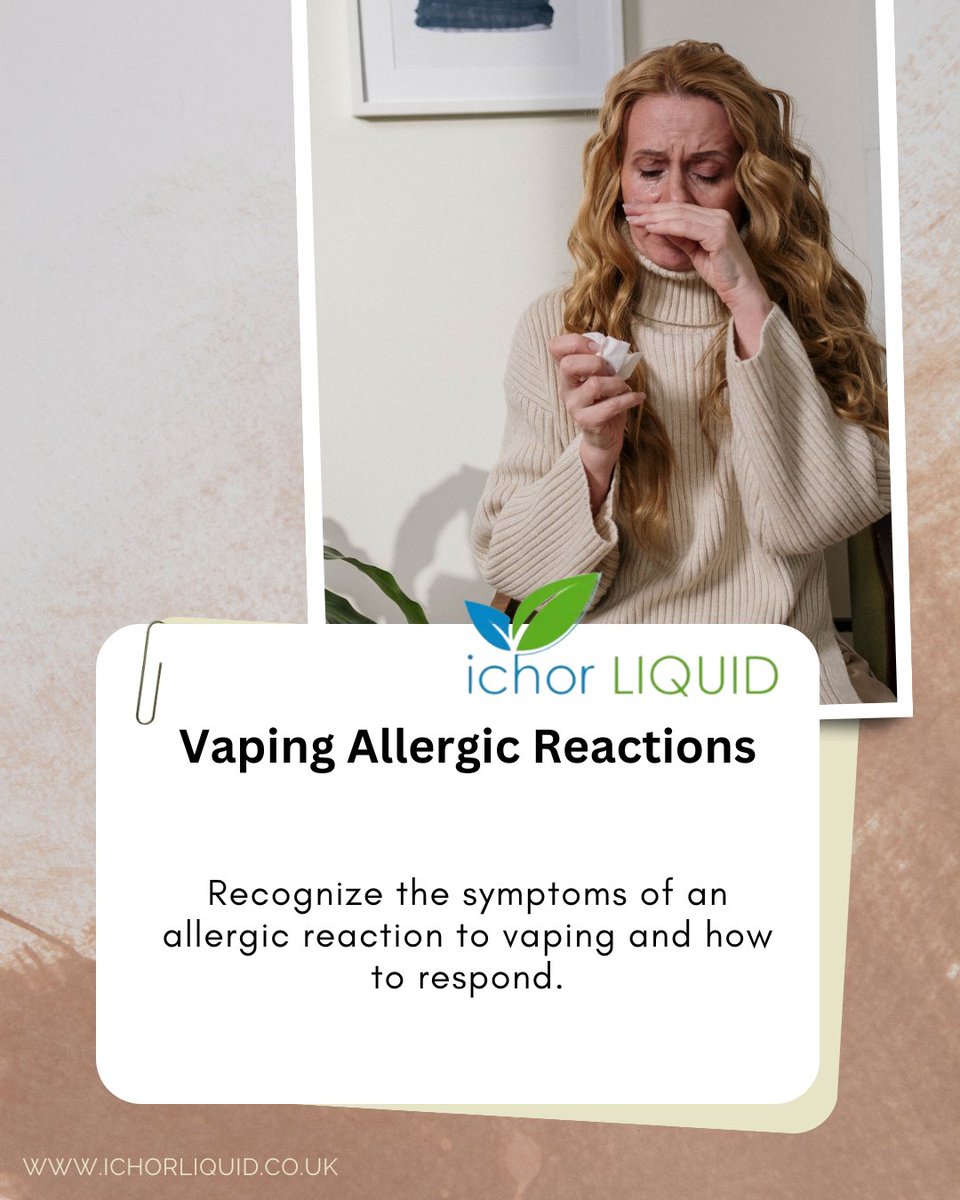 Feeling off after vaping? 🤒💨 Recognize allergic reaction signs: i.mtr.cool/chxlwgjgbo #VapeAllergy #IOMVaping