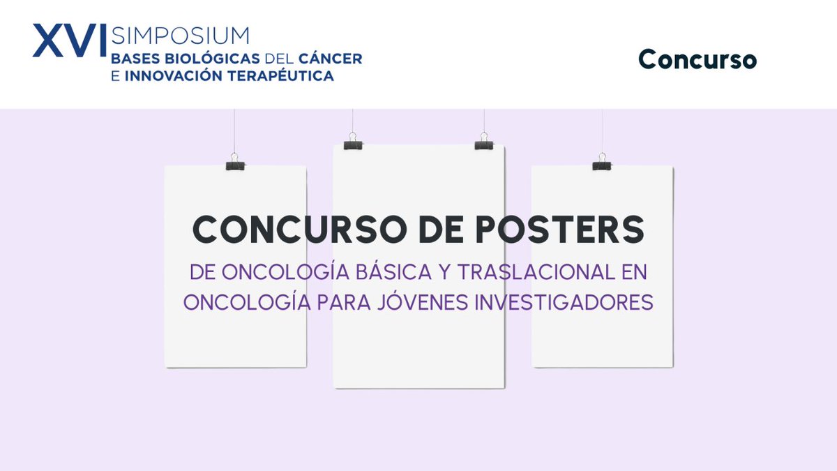 📢 ¡Last call! Participa en el Concurso de Posters de #OncologíaBásica y Traslacional del Simposio #SalamancaBases 🟣 Cerramos el plazo el 7 de mayo Consulta las BASES aquí ➡ tacticsmd.net/wp-content/upl… #Oncología #Investigación @1969carodriguez @edelbarcom