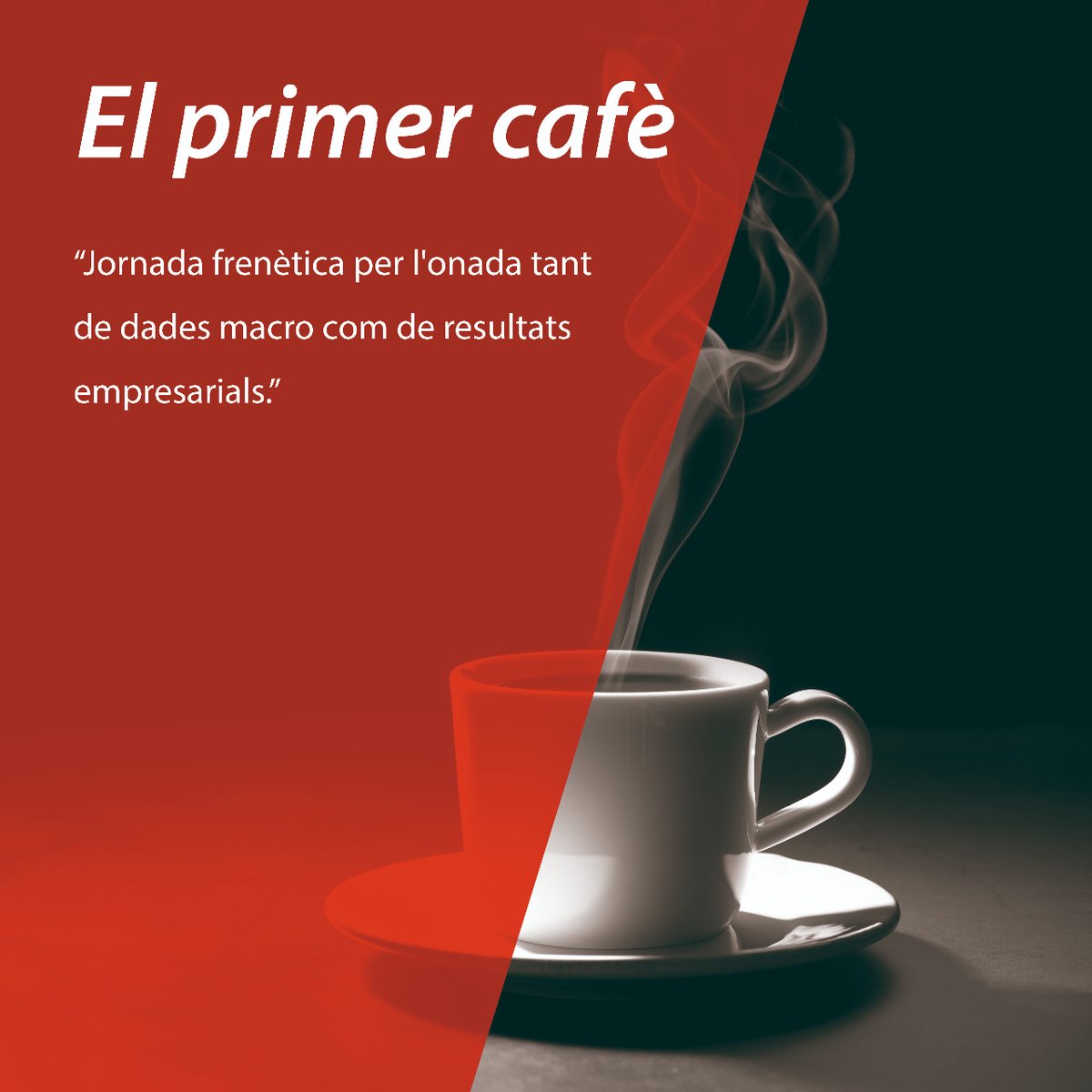 #ElPrimerCafè☕️| Jornada frenètica per l'onada tant de dades macro com de resultats empresarials. Entitats com Santander, CaixaBank, Redeia i Aena condicionen a un Ibex que al tancament del mes d'abril posa en dubte els 11.100 punts. (1/2)