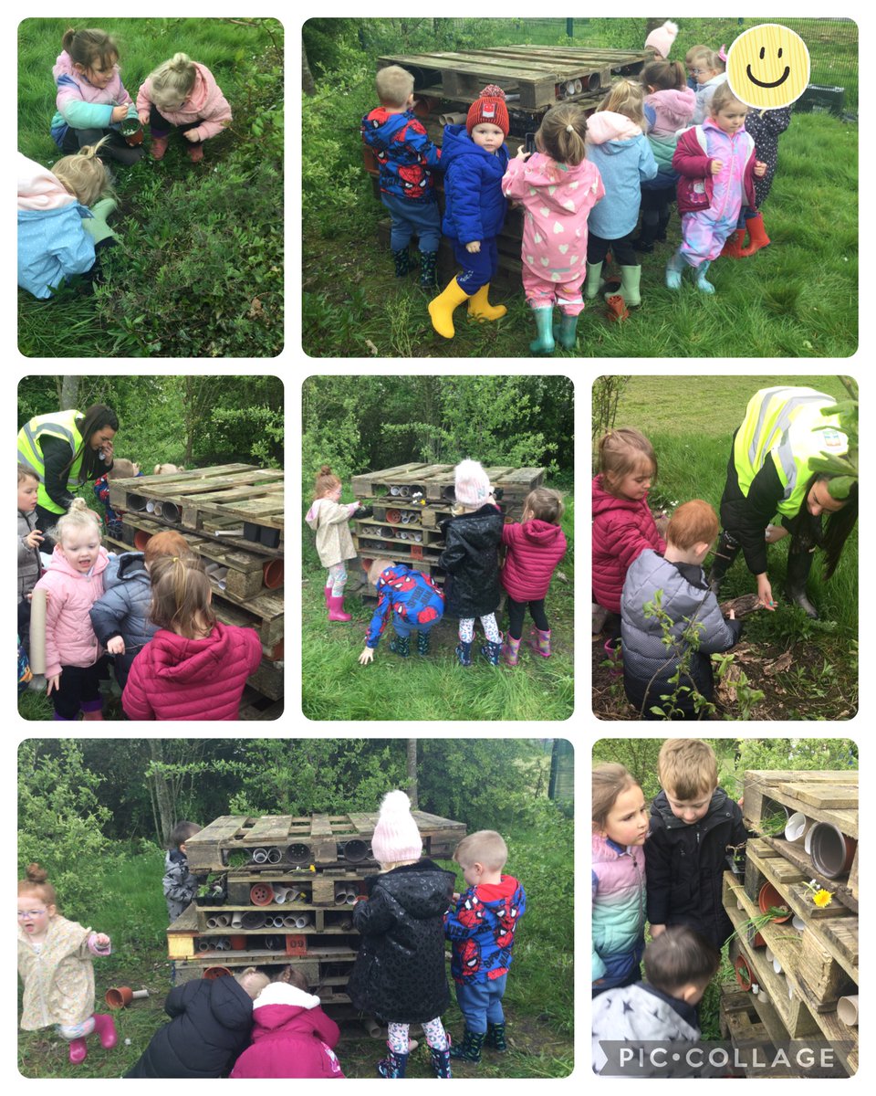 This week at forest school the children worked together to build a bug hotel 🪱🕷 @parishschool1 #ParishEarlyYears