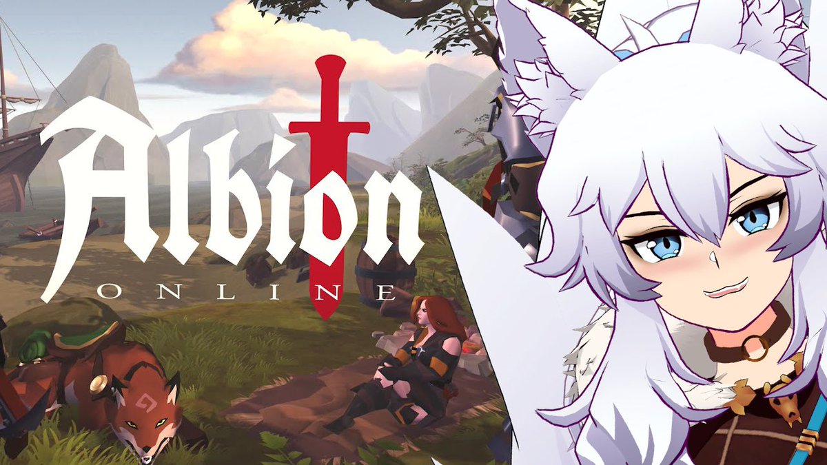 Good Morning! It's time to adventure to Albion Online! Awooooo~ 🐺💦 twitch.tv/lumituber @albiononline #ad