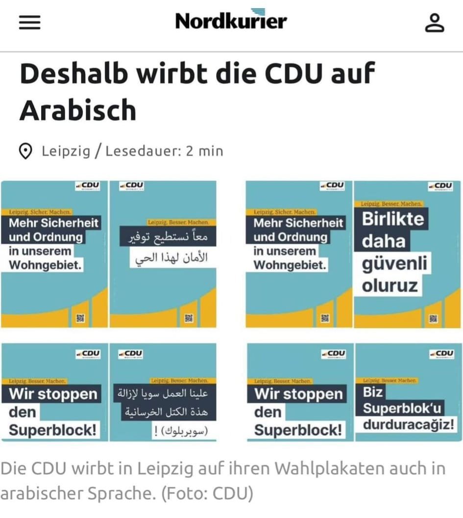 Und: Unterm CDU-Wahlkampfpavillon brät Chorleiter Willi  Halal-Würstchen für das wahlberechtigte Fremdsprachen-Klientel.