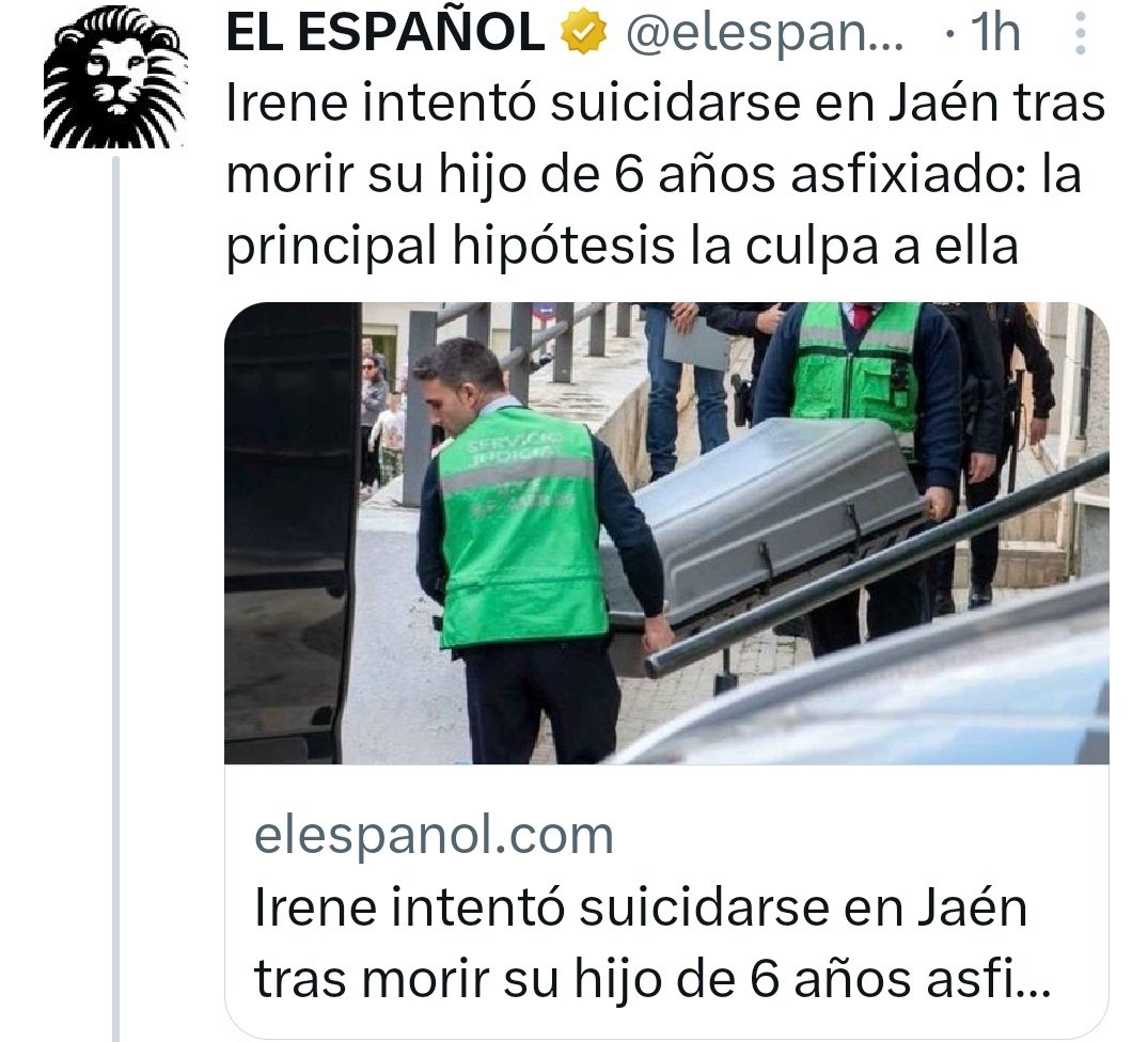 Aunque ya estemos acostumbrados a los titulares a la prensa subvencionada, no dejan de ser menos miserables.

'Tras morir su hijo', no, 'Tras asesinar a su hijo'.

Qué asco. Cómo se nota que los niños no tienen a nadie que se monte un chiringuito por ellos.