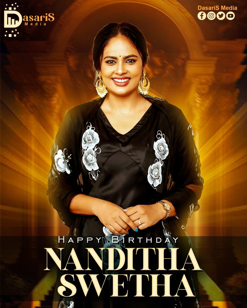 We @dasarismedia Wishing the Gorgeous actress @Nanditasweta , a joyful Birthday🎂. 

May this year brings you triumphs and many moments to celebrate. 💐

-Team @dasarismedia

#HappyBirthdayNandithaSwetha
#HBDNandithaSwetha
#BeautifulActress
#DasariSGroup
#DasariSMedia