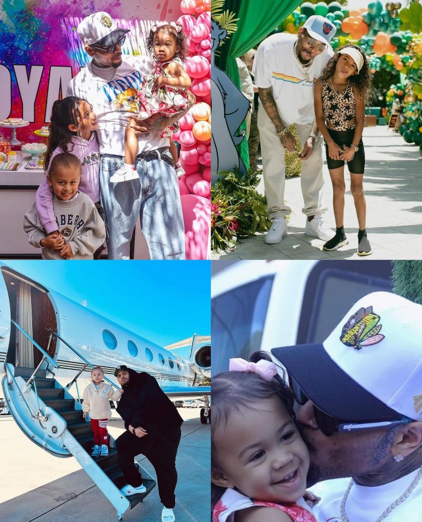 Breezy and his mini-mes 😍😻💘