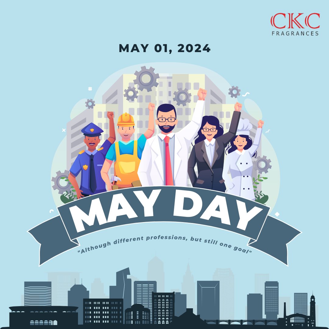 Happy May Day to all the hardworking professionals out there! Let's celebrate the spirit of labor, dedication, and progress.
#MayDay #LaborDay #WorkersDay #ProfessionalPride #Dedication #Progress #CareerGoals #WorkLifeBalance #AchievementUnlocked #RishabhCKothari #ckcfragrances