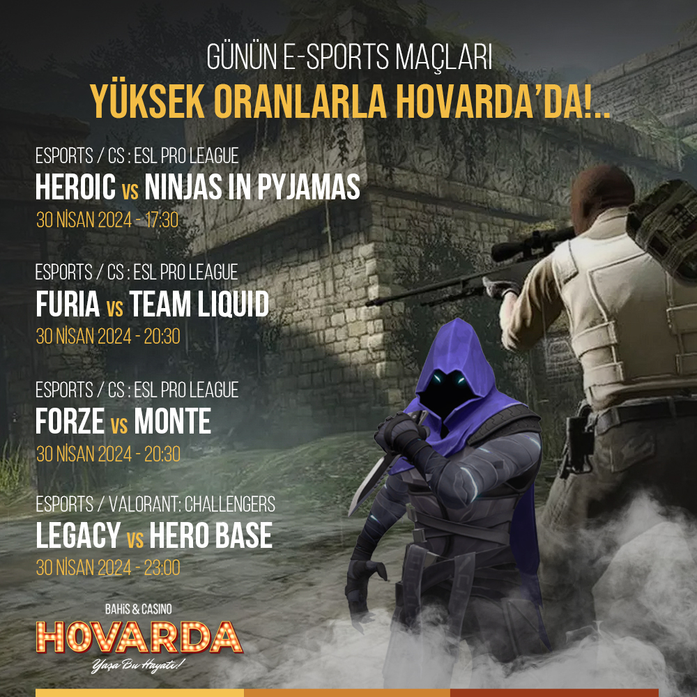 ⚽ Bahis ve oyun keyfini bir araya getiren E-Sports maçları ile kazancın tadını çıkarın! İşte #Hovarda'da yüksek oranlarla bahis alabileceğiniz karşılaşmalar. Hovarda Giriş: bit.ly/3vexEdw