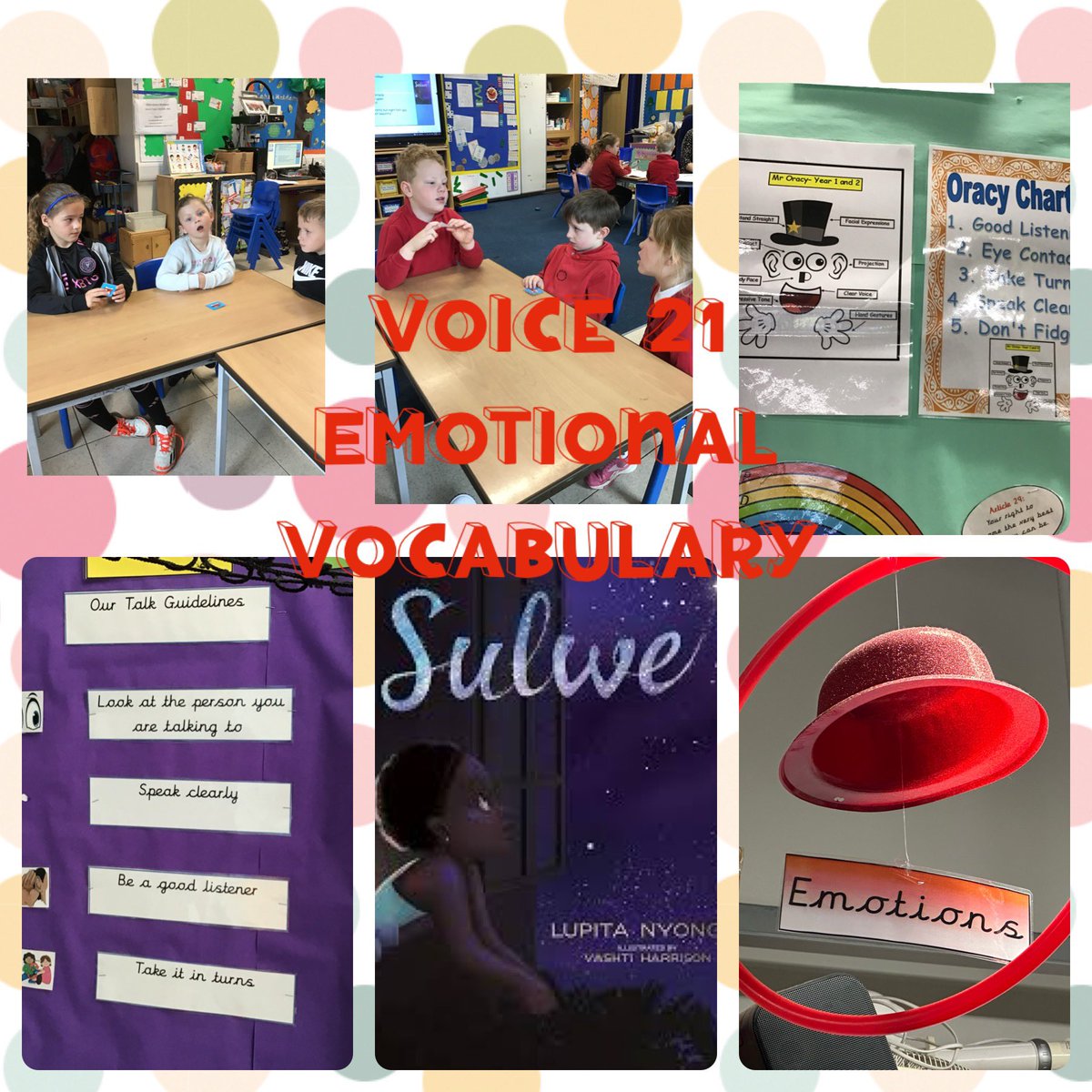 We empathised with Sulwe using our red hat thinking skills & put ourselves in her shoes. We used our Voice 21 oracy charters to work in trios, take turns, summarise and feedback. We listed emotional vocabulary to use in our story writing @voice21oracy @EmpathyLabUK @WG_Education