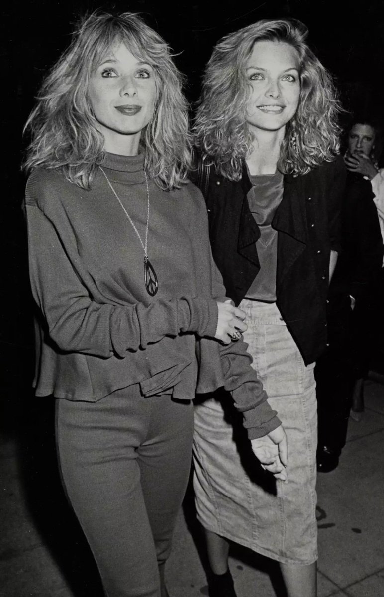 Michelle Pfeiffer and Rosanna Arquette at the premiere of After Hours (1985).