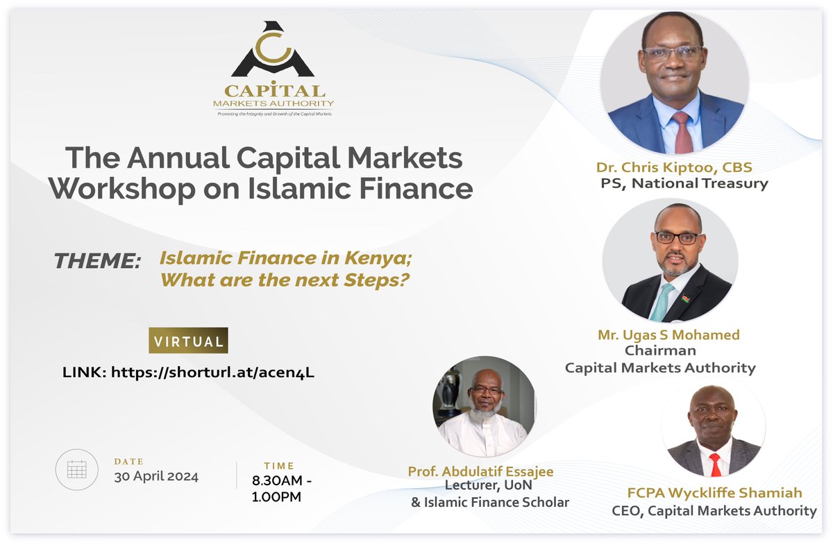 PS @KeTreasury Dr. Chris Kiptoo ''Islamic finance needs a regulatory framework to support growth of the sector. @KeTreasury is committed to support Islamic capital markets by setting up a team to come up with a roadmap to deepen Islamic capital markets in Kenya'