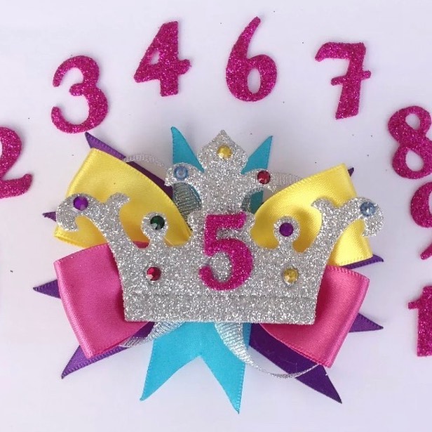 Check out Rainbow Birthday Crown Badge Age Number Hair Bow Ribbon Girls Alligator Clip ebay.co.uk/itm/2234741257… #eBay via @eBay_UK