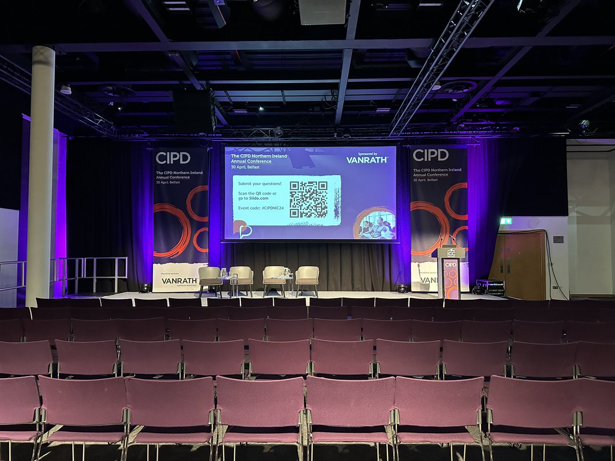 We’re all set at the ICC Belfast. Bring it on! #CIPDNIConf24