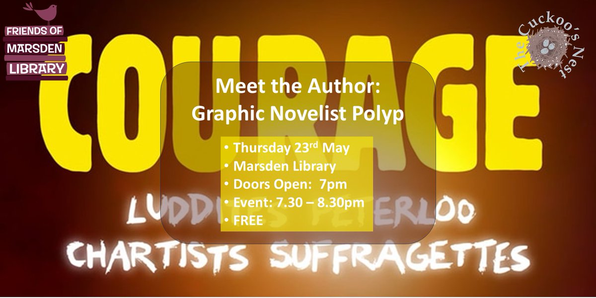 <a href="/michael83095743/">michael gledhill</a> <a href="/HuddsLocalHist/">huddshistory</a> <a href="/SbonesTompaine/">Tom Paine's Bones</a> Glad you enjoyed it and wait till you hear about what they did in Blackburn! Polyp will be in Marsden on 23 May hopefully to launch Courage (and for a photo op at Enoch's grave). Come along <a href="/MarsdenLibrary/">FoML</a>