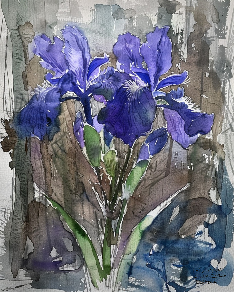 And even more irises. 
#Iris #sketchbook #watercolour