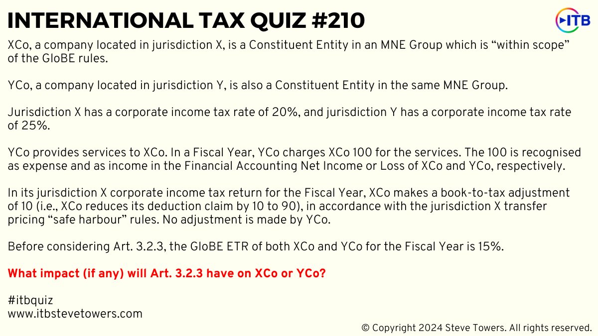 New #ITB Quiz Question!

Want to test out your knowledge on International Tax? Visit our International Tax Quiz page (itbstevetowers.com/international-……) and see if you can answer all of our previous quiz questions.

#internationaltaxquiz #internationaltax