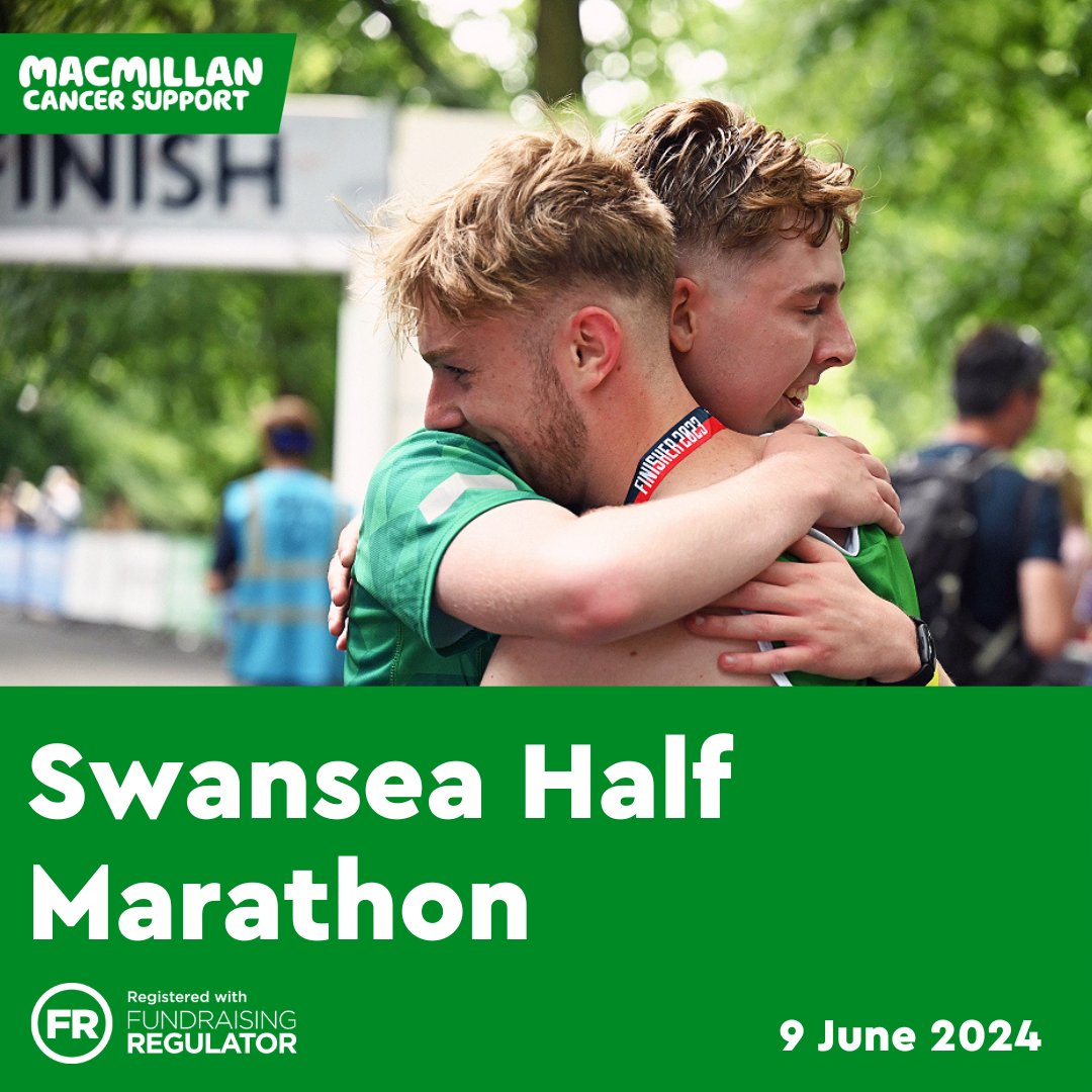 It’s time for Macmillan’s RUN OF THE MONTH! Use code MAC99 to enter the Swansea Half Marathon for just £1! 👉 bit.ly/4akSEyZ Join Team Macmillan on 9th June to race for a reason to help the 3 million people living with cancer in the UK. 💚 #ad #ukrunchat