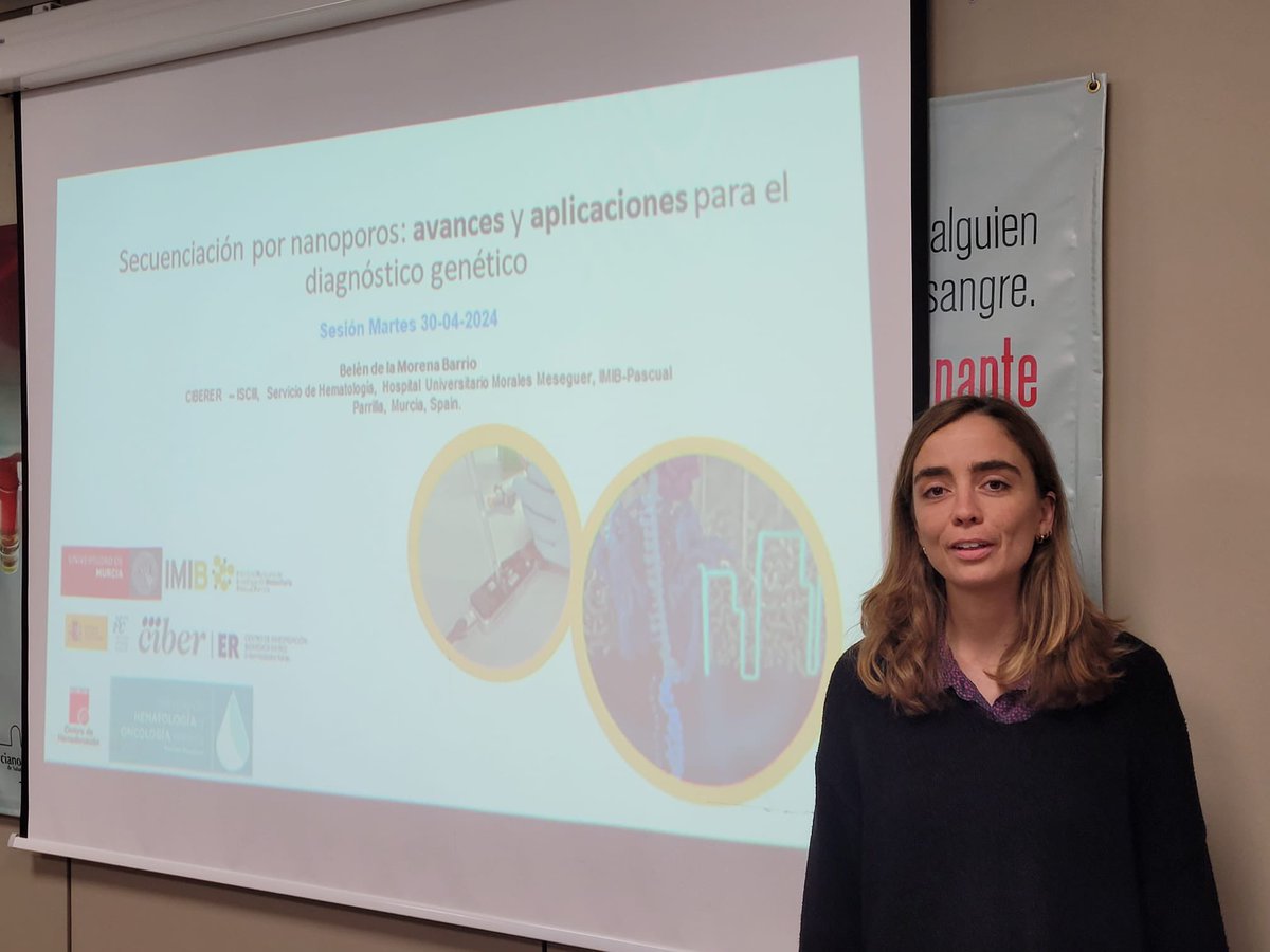 Iniciamos la jornada con la sesión científica impartida por Belen de la Morena dentro de nuestro Programa de Formación Continuada, sobre el valor de la secuenciacion de tercera generación (Nanoporos) en el diagnóstico de patología molecular @crh_MoralesIMIB @IMIB_RMurcia @UMU