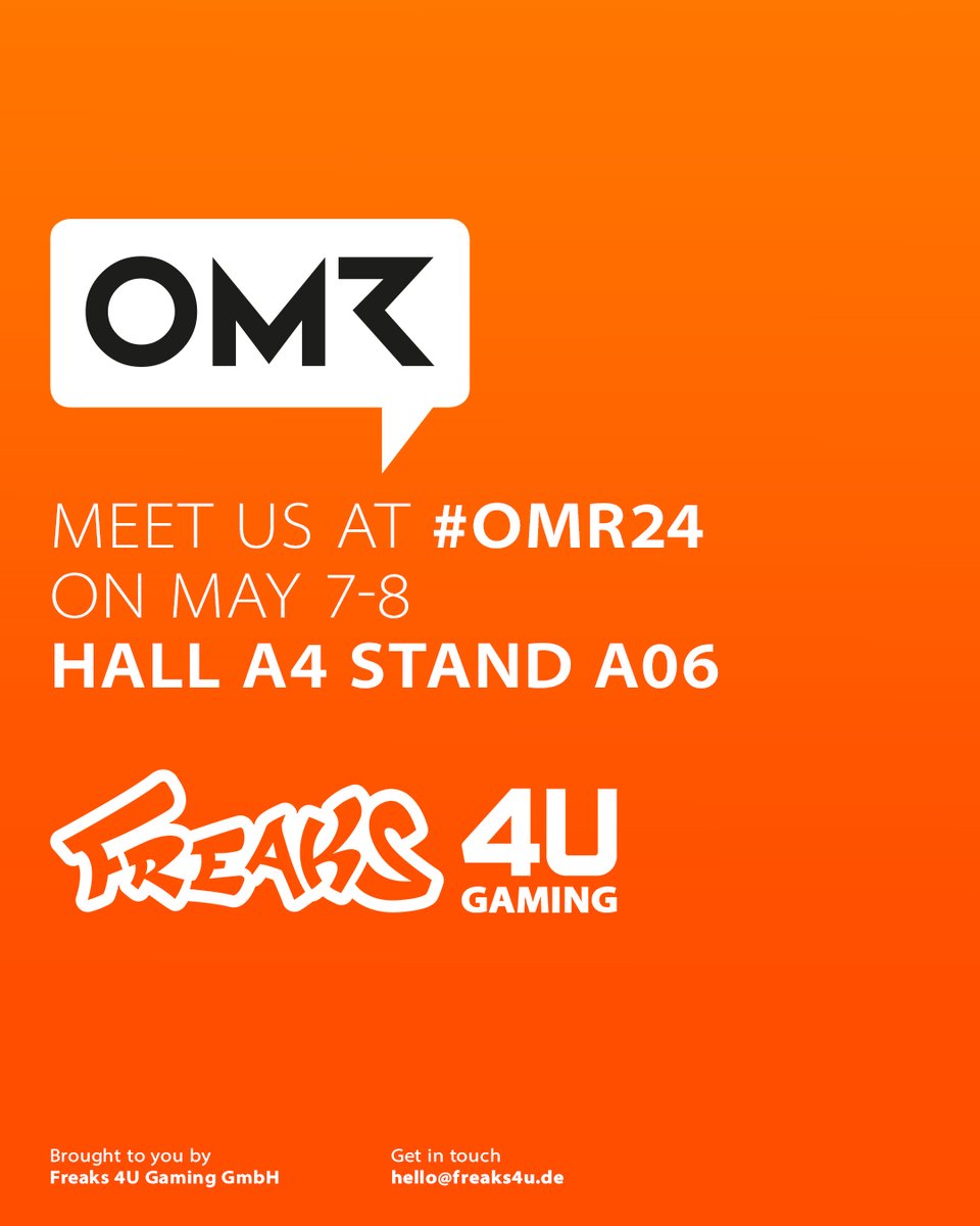 Meet us at #OMR24 on May 7-8 ✌ Hall  A4 | Stand A06 as part of @medianetbb! #omrfestival #gaming
