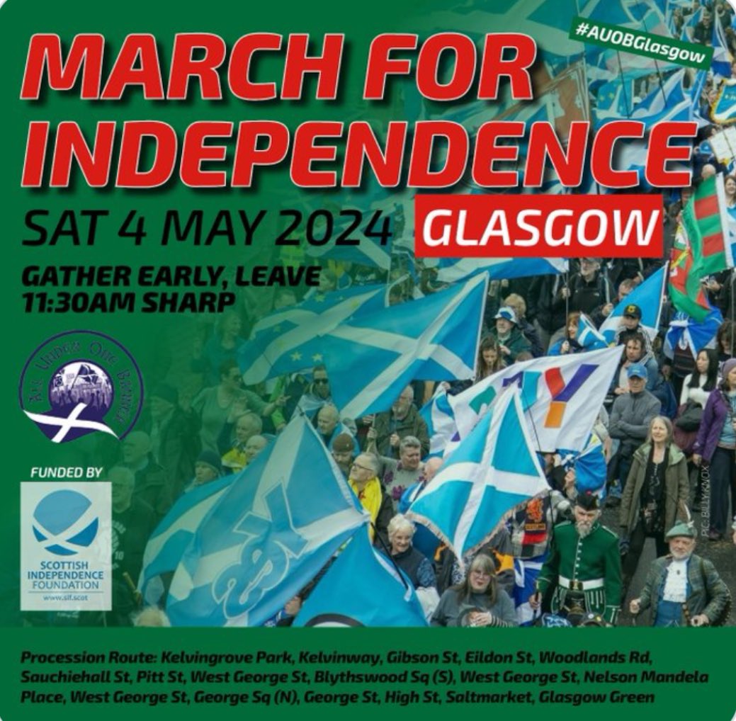 Are you attending Saturdays march? Let's get the numbers out there and show the doubters Independence is very much alive. @AnasSarwar @Douglas4Moray @jackiebmsp @afneil @patrickharvie @lornaslater @Keir_Starmer @RishiSunak