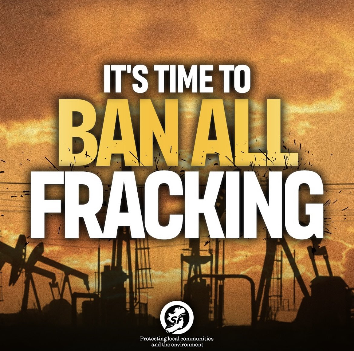 Sinn Féin is working to ban fracking & all forms of fossil fuel exploration. Economy Minister Conor Murphy has refused to grant any new licensing, & is drafting legislation to ban fracking & exploration. We will work with everyone to protect our environment #WorkingForAll