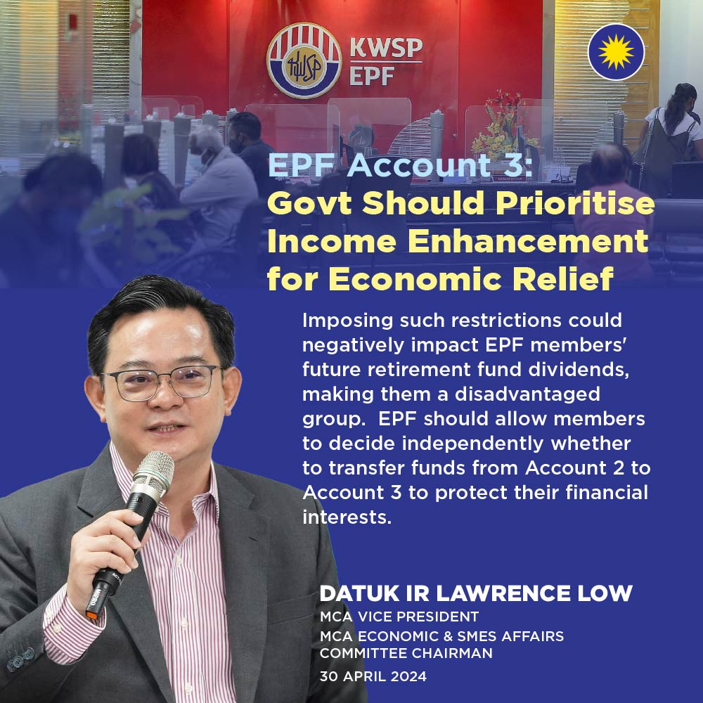 EPF's rollout of Akaun Fleksibel amid the ongoing economic downturn shifts the burden onto individuals to 'fend for themselves' using their own savings well before retirement. This approach lacks long-term consideration for the members' welfare & future. mca.org.my/2/Content/Sing…