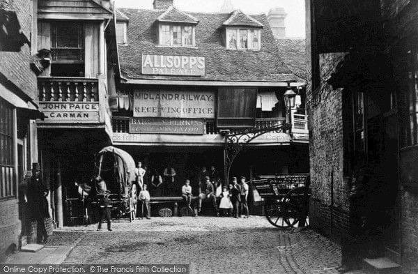 The Talbot Inn (On Site Of The Tabard Inn), Southwark taken circa 1870