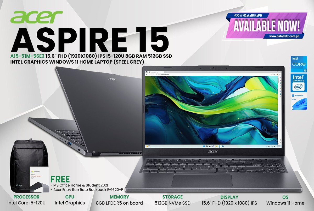 EMPOWER YOUR JOURNEY💻✨ Acer Aspire 15 A15-51M-56E2 15.6\, image size:1200x809
