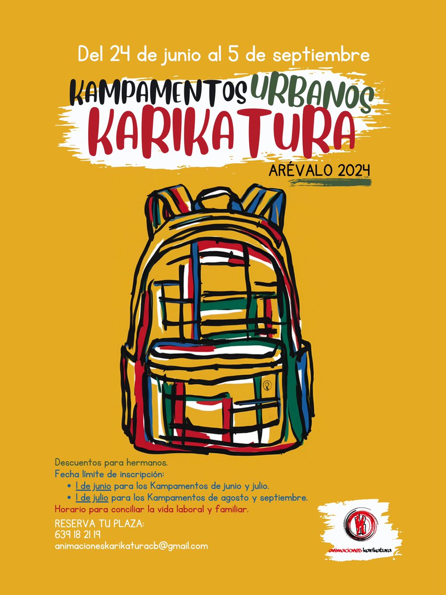 AKarikatu's tweet photo. Ya huele a verano👙 y ese aroma nos trae la presentación del "Kampamento de verano Karikatura  2024". Diversión, juegos, piscina🤿,  visitas y un montón de sorpresa🎁 harán que sea un verano inolvidable. https://t.co/iiTcUiEAIi