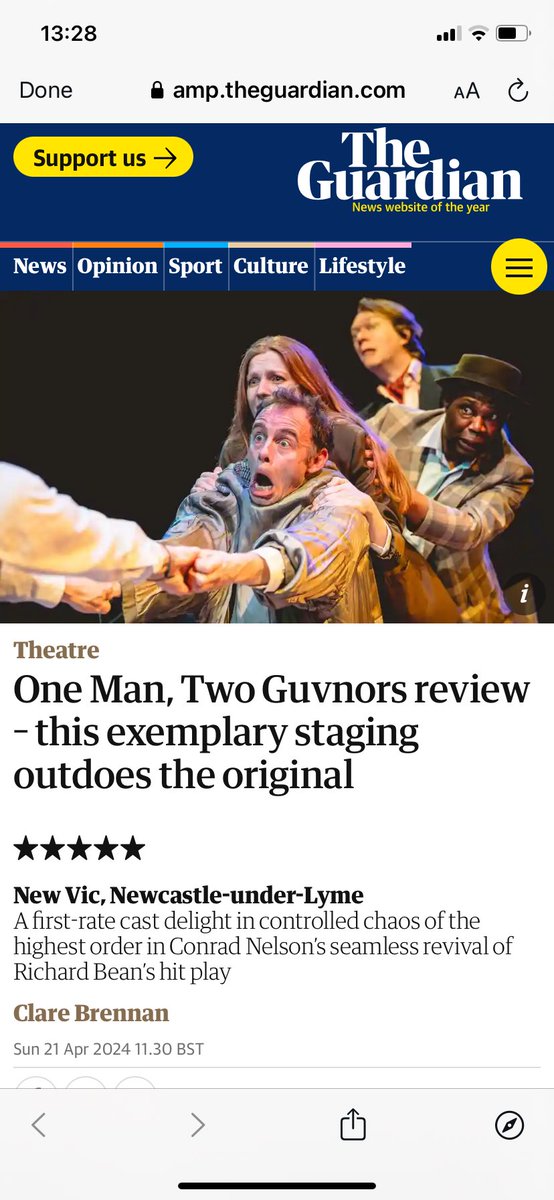 conrad nelson (@ctbnelson) on Twitter photo For those of you who have been waiting , please don’t. Last two weeks of One Man Two Guvnors <a href="/NewVicTheatre/">New Vic Theatre</a> don’t make <a href="/howardchadwick5/">Howard Chadwick</a> angry or he’ll
point again. Book it. Now. For those of you who have been waiting , please don’t. Last two weeks of One Man Two Guvnors <a href="/NewVicTheatre/">New Vic Theatre</a> don’t make <a href="/howardchadwick5/">Howard Chadwick</a> angry or he’ll
point again. Book it. Now.