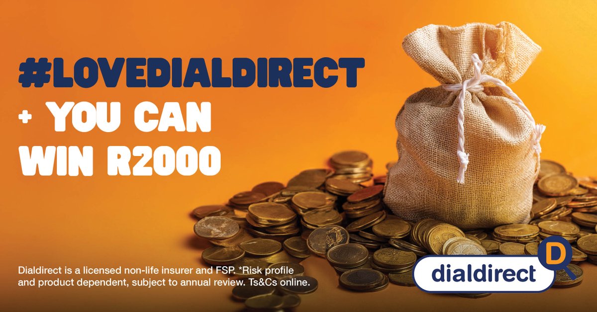 No Yada Yada…pick the sentence that resonates with you, and you stand the chance to win R2000: I #LoveDialdirect because I can manage my insurance via an app 📲 I #LoveDialdirect because I can insure my car, its tyres and rims for just R322pm* 🚗 I #LoveDialdirect because it’s…