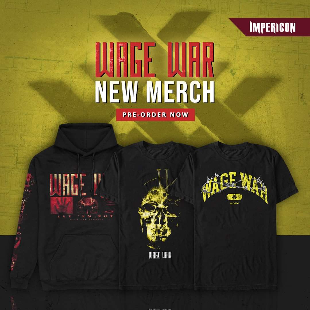 💿 Pre-Order the NEW Wage War Album Now 💿

Grab the brand new album STIGMA from <a href="/WageWar/">Wage War</a> now, which will be released on 27.09.2024 🔥 

We have the record for you as Coloured Vinyl as well as a new hoodie and two cool band tees too 🤩

Shop: imperi.cn/wagewar-merch