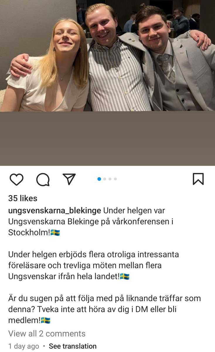 En företrädare för SDU Blekinge våldtog en ung medlem i samband med deras vårkonferens. Det här är vad de har att säga. Trevliga möten mellan flera ungsvenskar från hela landet! De har till och med kvar gamla bilder på gärningsmannen.