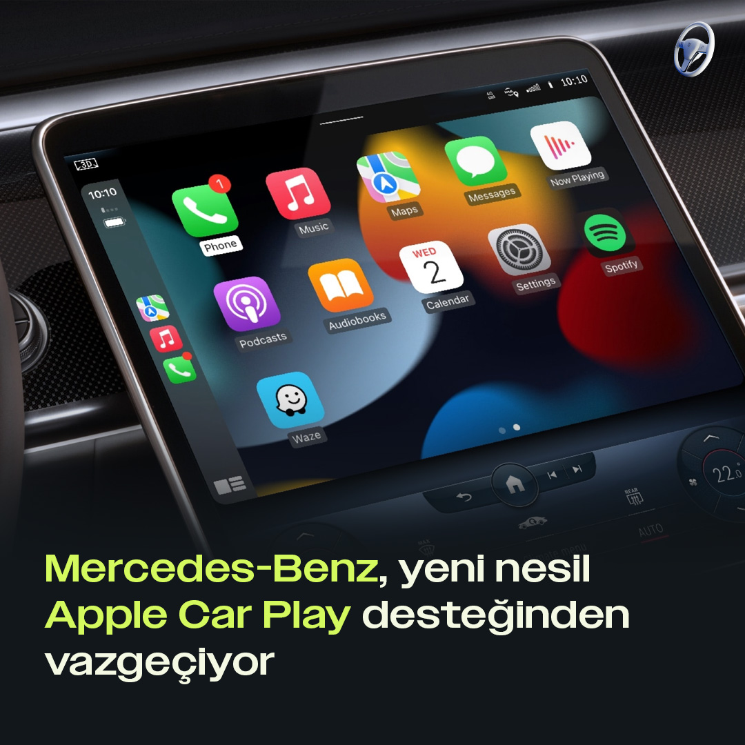 Mercedes-Benz CEO'su Ola Källenius, Apple tarafından partner olarak tanıtılmasına rağmen şirketin yeni nesil CarPlay'i benimseme planının olmadığını belirtti. direksiyon.co/mercedes-benz-…