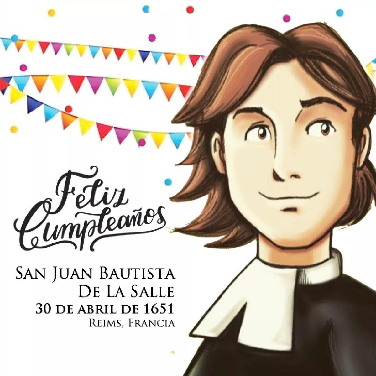 🌟 Tal día como hoy, en 1651, nació San Juan Bautista de La Salle. Que su vida nos inspire a seguir buscando un mundo mejor a través de la educación de los jóvenes.

#SomosLaSalle #LaSalle