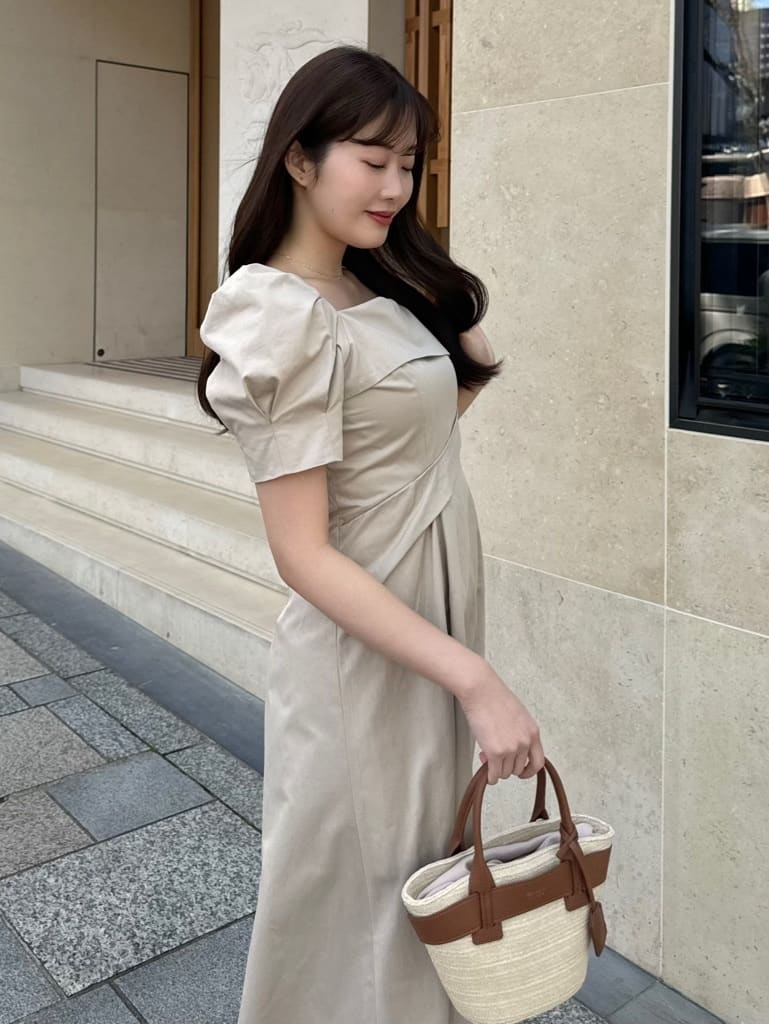 Her lip to♡ Troncais Puff Sleeve Dress Her lip to♡ Troncais Puff Sleeve Dress