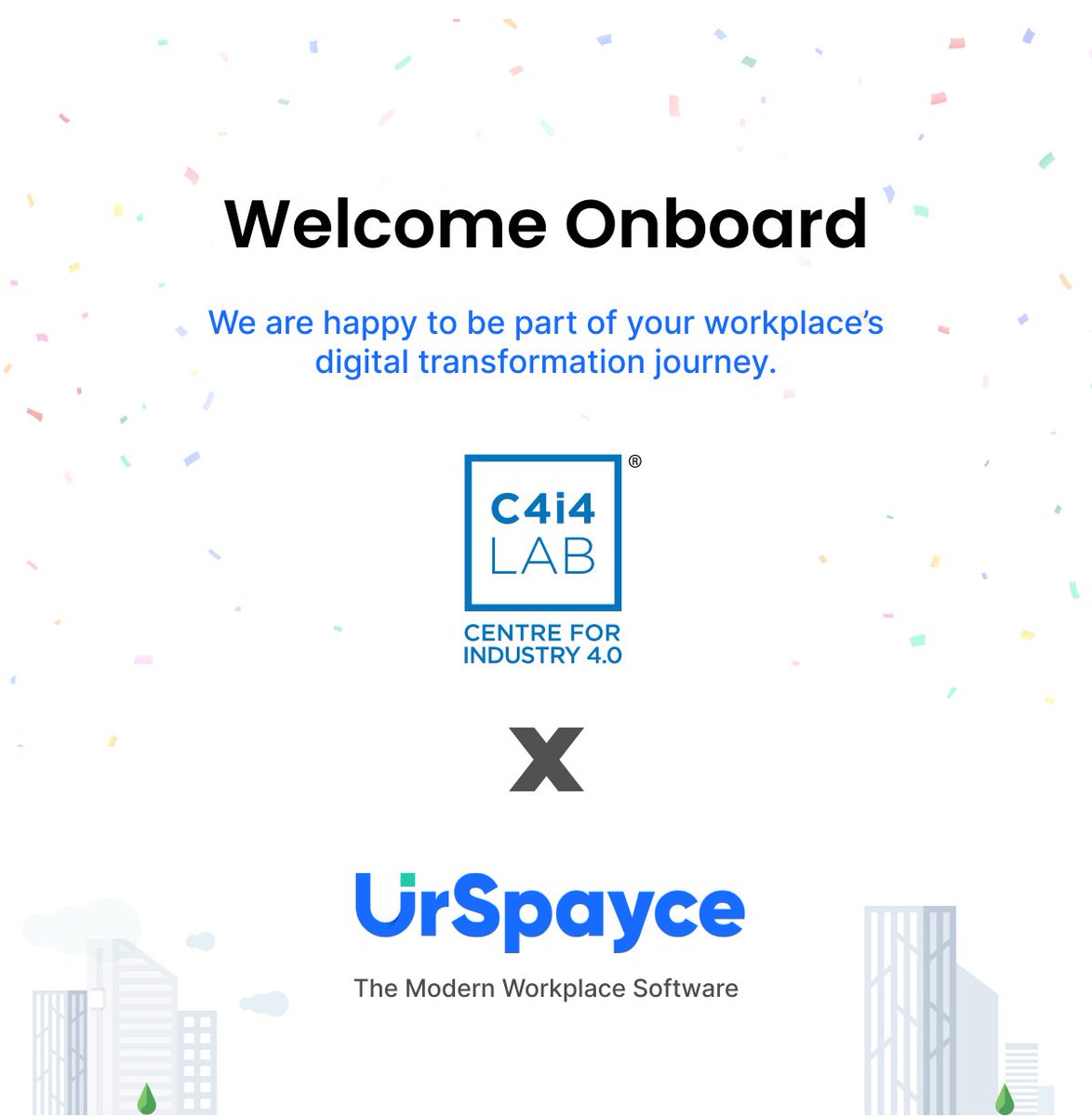 UrSpayce's tweet photo. @C4i4Lab, the world-class center of Industry 4.0 solutions is on a digital transformation journey, and UrSpayce is thrilled to be their partner!

By implementing our #ModernWorkplaceSoftware, C4i4 Labs has improved compliance requirements at their Pune headquarters. https://t.co/Cv9hIBl0TA