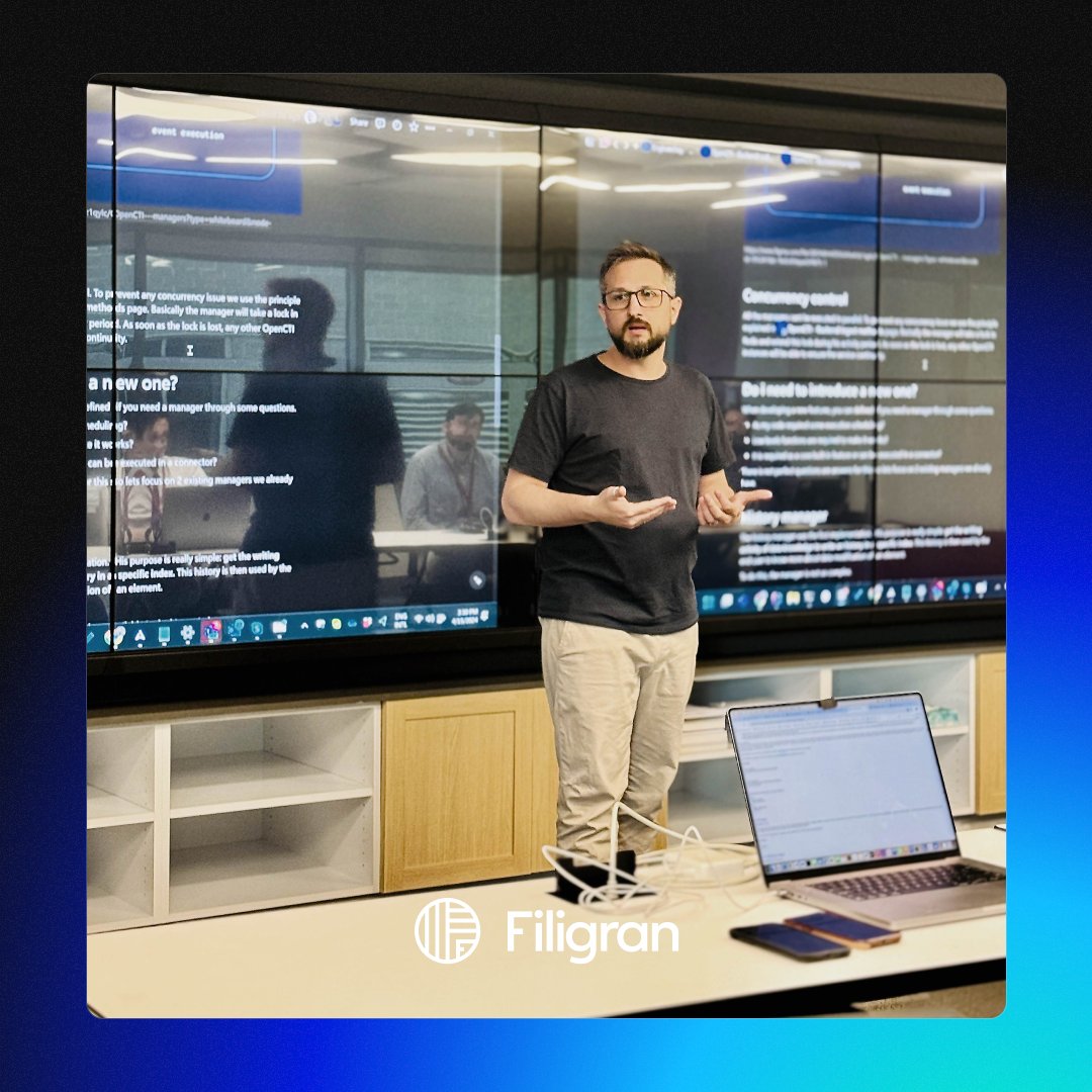 A few days ago, @richardjulien, CTO and co-founder at Filigran, was in Washington DC, to meet with our partners in the US Government and provide training for their #OpenCTI developers. 

#Partnership #OpenSource #ThreatIntelligence