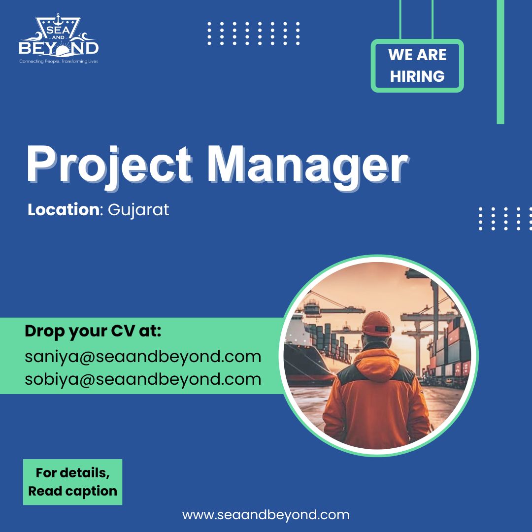 #hiring - Civil Project Manager (On-Site)

- Candidates with Min. 12 yrs of exp. in Civil Projects for the shipping industry 
- Should have experience in exp in CFS, ICD, Warehouse, ports etc.
- Relocation cases can apply

#jobalert #marineknowledge #marinejobs #seaandbeyond