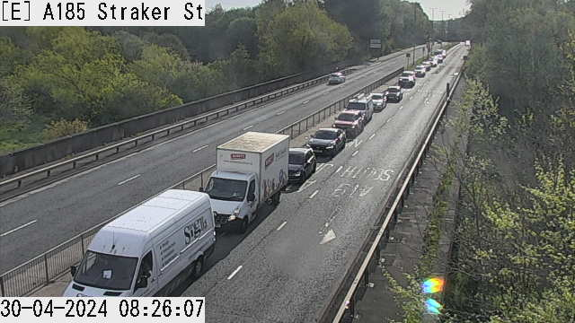 🚘Congestion
📌 A185 Jarrow Road/Straker Street (Westbound)  #SouthTyneside
ℹ️ A194 Western Approach to A19, journey time 9 minutes.