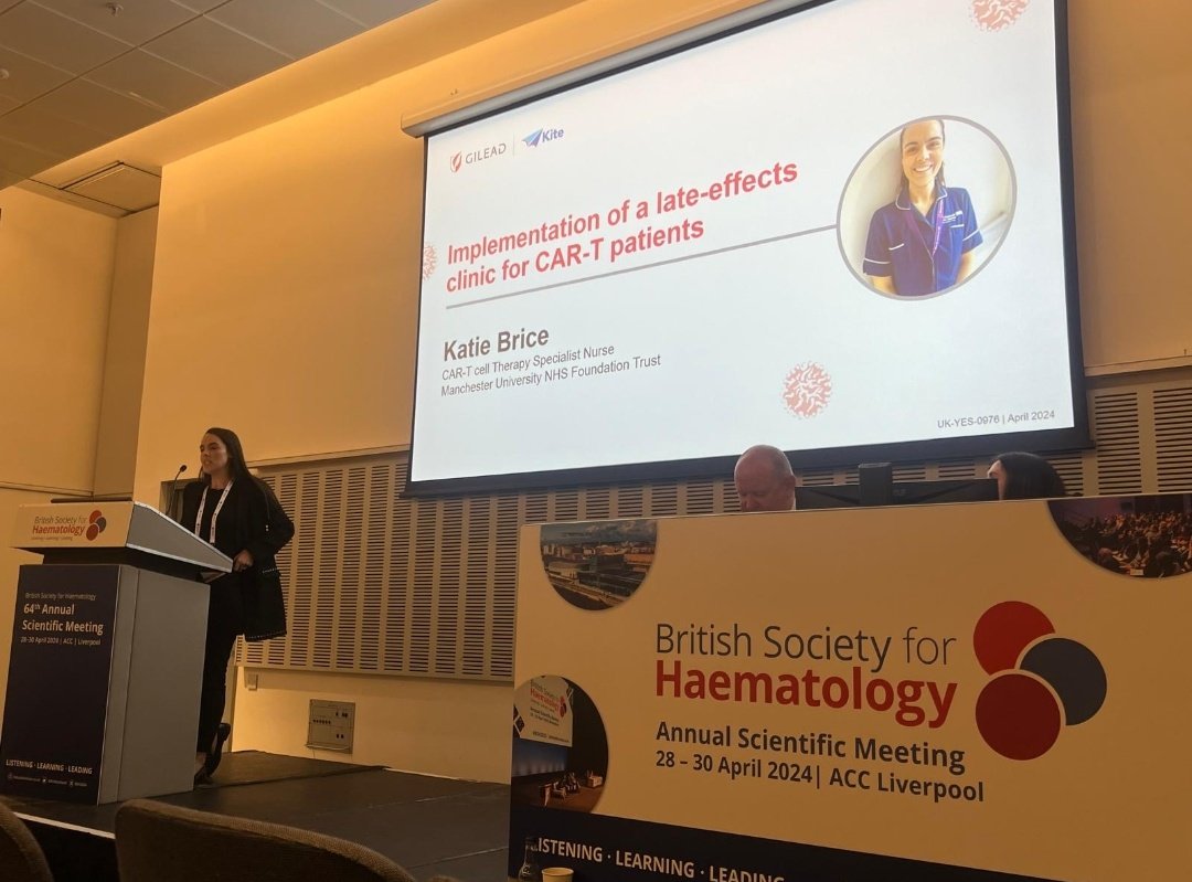 MRI Haematology Clinical Nurse Specialists (@bmtcns) on Twitter photo Well done to our Car-T cell CNS Katie, presenting the implementation of a late effects clinic for Car-T patients. <a href="/BritSocHaem/">BSH - Haematology</a> <a href="/MFTHaematology/">Ward 44</a> <a href="/MFT_MRI/">Manchester Royal Infirmary</a> Well done to our Car-T cell CNS Katie, presenting the implementation of a late effects clinic for Car-T patients. <a href="/BritSocHaem/">BSH - Haematology</a> <a href="/MFTHaematology/">Ward 44</a> <a href="/MFT_MRI/">Manchester Royal Infirmary</a>