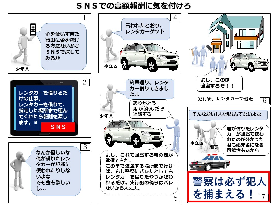 #強盗罪 の刑罰は「５年以上の有期懲役」です
#強盗致傷罪 の刑罰は「無期又は６年以上の懲役」です
 #強盗致死罪 の刑罰は「死刑又は無期懲役」です
強盗は、数ある犯罪の中でも重い罪です
仮に逃げ隠れしている犯人がいれば、警察は必ず見つけて #逮捕 します