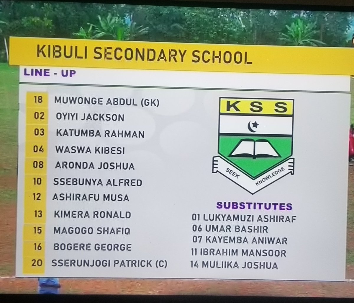 Here for the boys 💚💛

@KibuliSecSchool @KosaLeague @fufatv1 @USSSAOnline 

Vamos Kibulians🥳💚💛