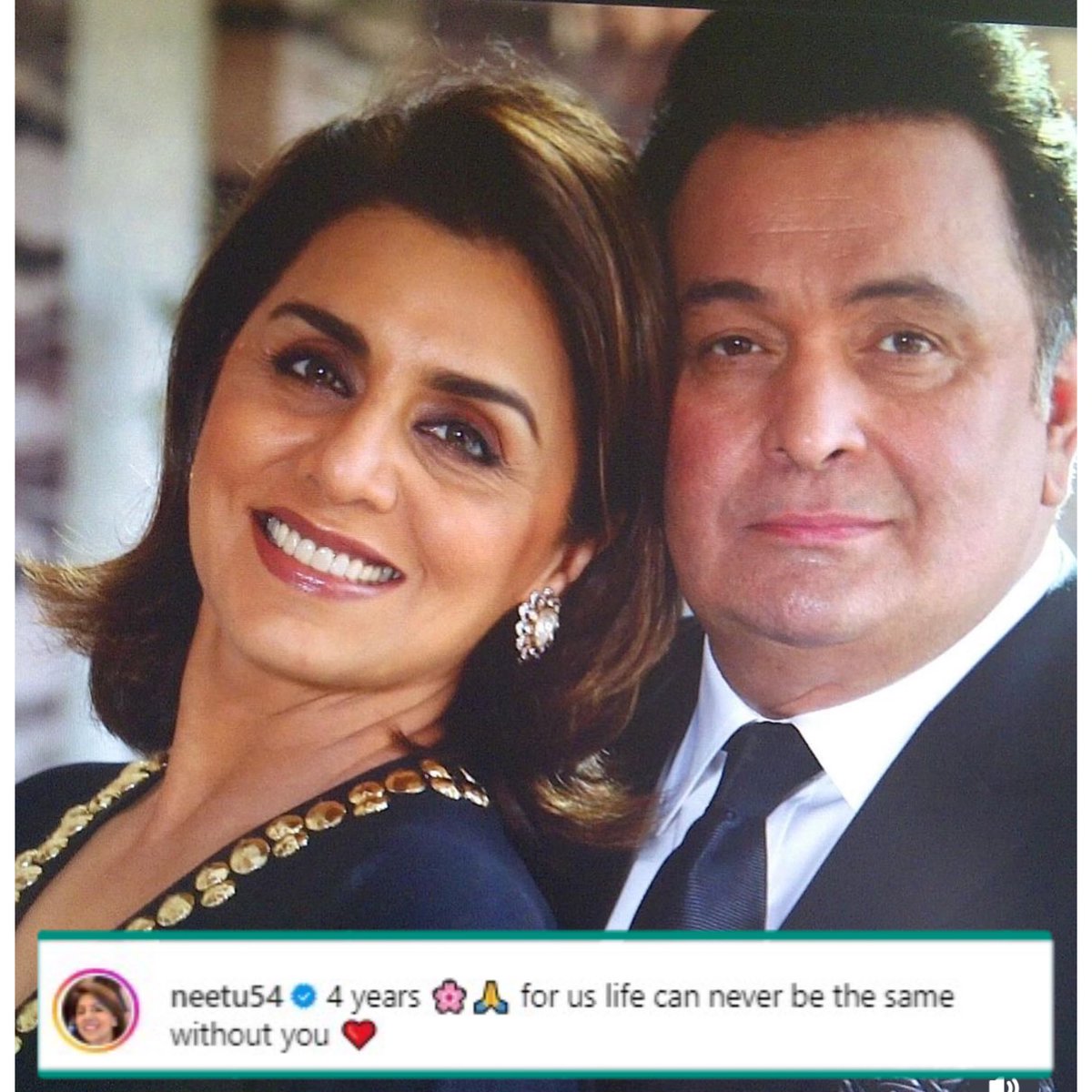 #NeetuKapoor fondly remembers husband #RishiKapoor on his death anniversary, writes, ‘life can never be the same without you’