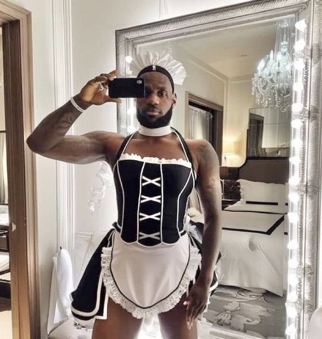 tooo hilarious...🤪                                                                                                                                                                                                                LeBron James.  Satanic humiliation ritual.