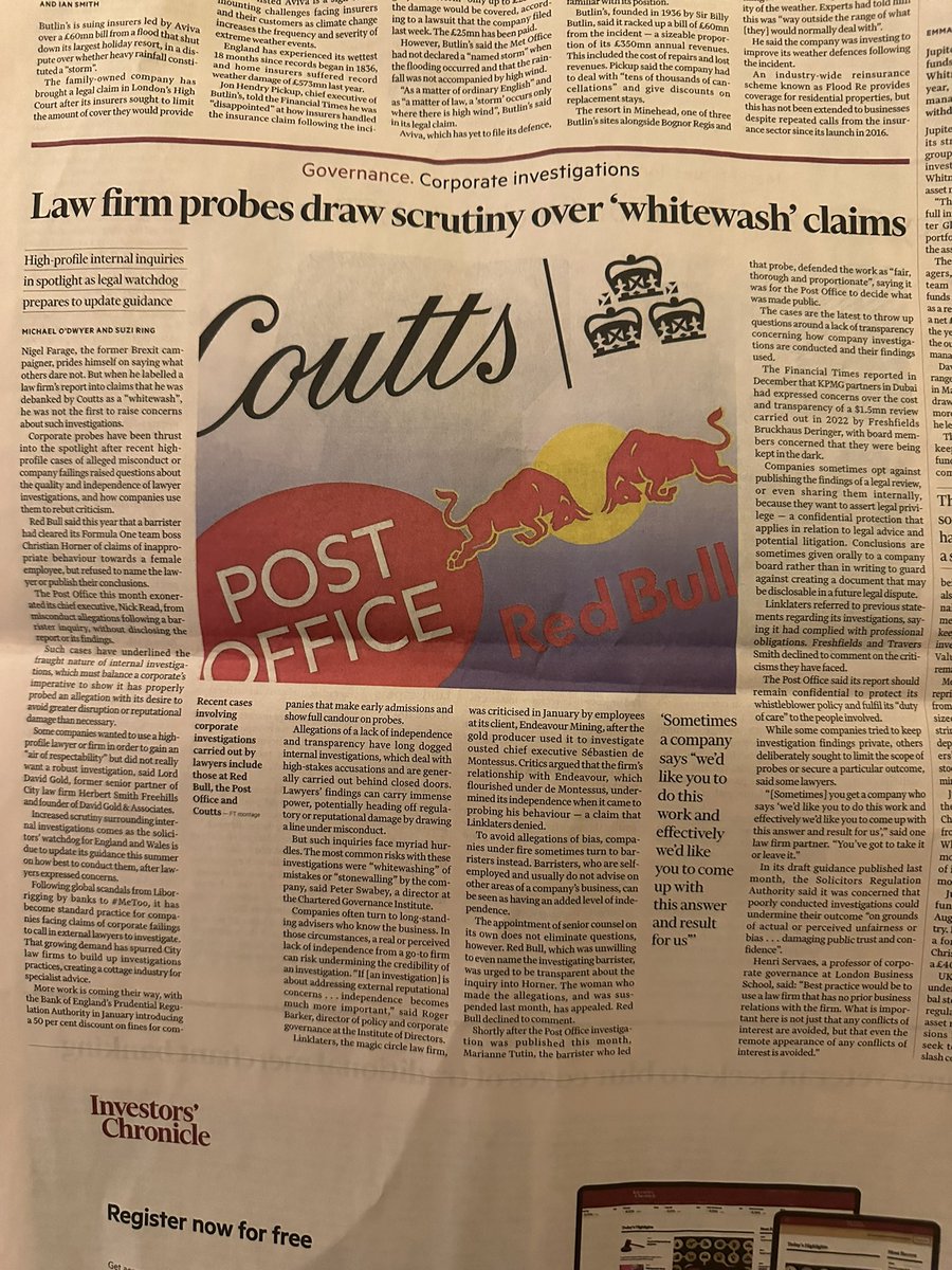 Cases like Coutts, the Post Office, Wirecard, NHS and so many others underscore the urgent need for robust whistleblower protections. Documentaries bring these stories to the masses, sparking calls for justice. Kevin Hollinrake @kevinhollinrake, it's time to honor your commitment