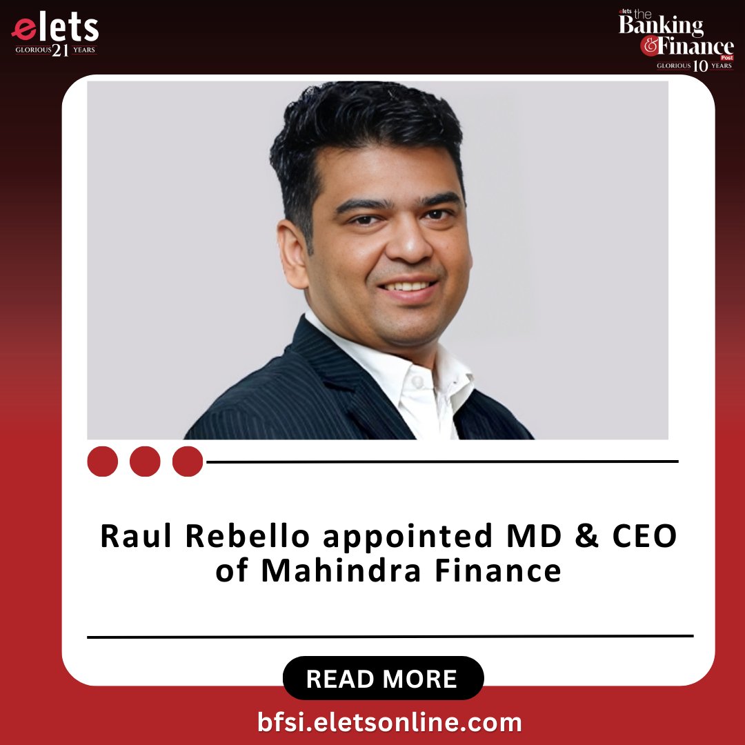 In a significant move, Mahindra & Mahindra Financial Services Limited (MMFSL) has appointed Raul Rebello as its new Managing Director and Chief Executive Officer, effective April 29, 2024. 

Read more: tinyurl.com/mprvyked

#ManagingDirector #Appointment @MahindraFin #CEO