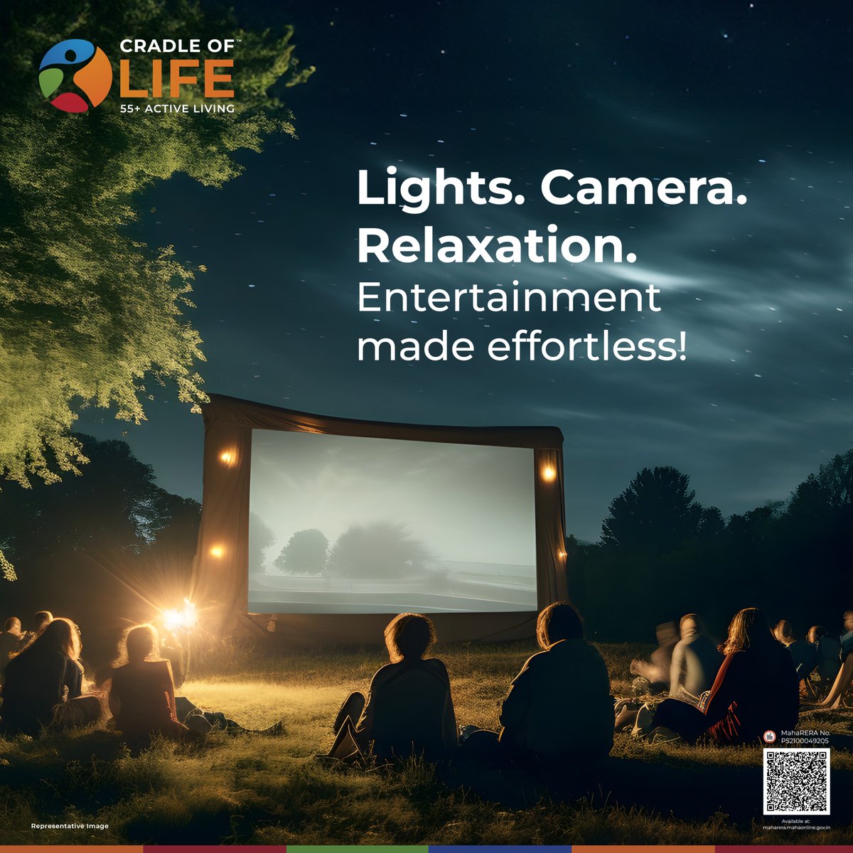 Transforming movie nights into memorable experiences with the perfect blend of fun and comfort. 

MahaRERA No: P52100049205

#JoyfulLiving #ActiveLiving #DynamicLiving #CradleOfLife #SeniorLiving #TimeForYourself