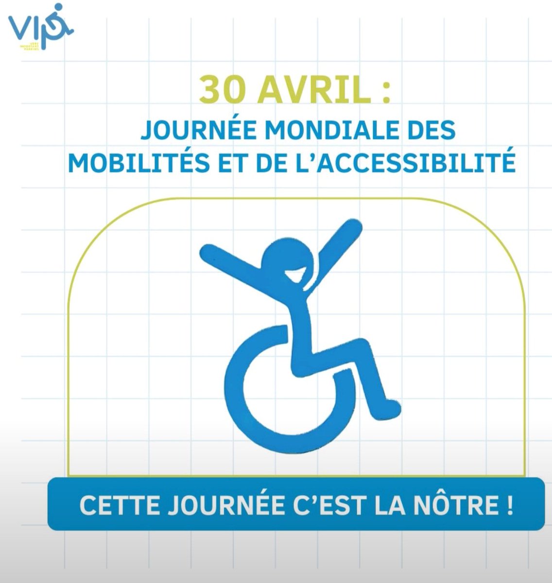 Le 30 avril, c'est la Journée Mondiale des Mobilités et de l'Accessibilité. 🌍 Un événement qui nous concerne tous. 👥 Pourquoi ? Parce que l'accès à la mobilité est un droit fondamental. Parce que tout le monde doit pouvoir se déplacer Librement sans entraves #MobilitéPourTous