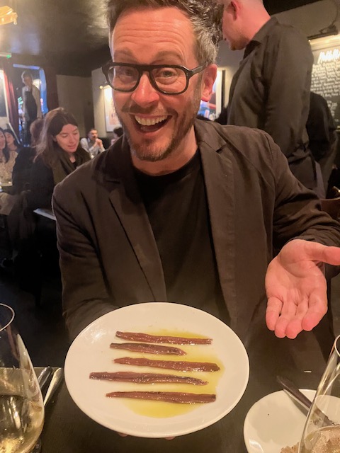 Thank you @MrSimonCook @cannes_lions for a great post-#CannesLions 'In The Making' podcast interview evening of @monkey_47 martinis at Scarfes Bar + dinner at @noblerotbar involving all my favorite things: anchovies, offal, perfectly roasted spring lamb and chocolate mousse with…